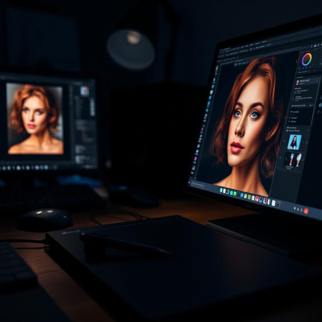 Studio · Behind the desk